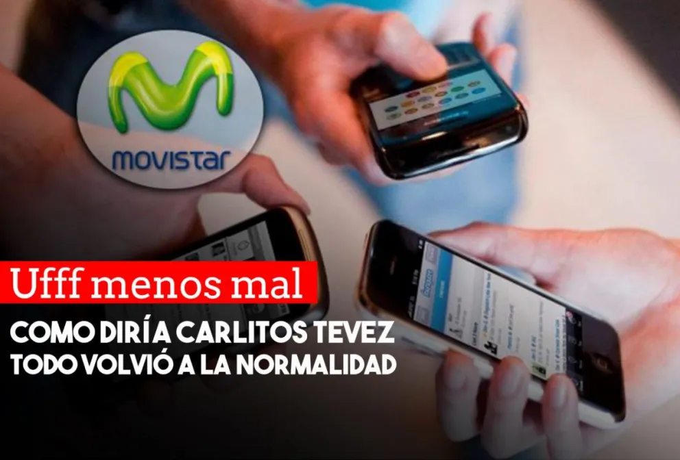 Luego de 5 horas de estar caído, volvió Movistar