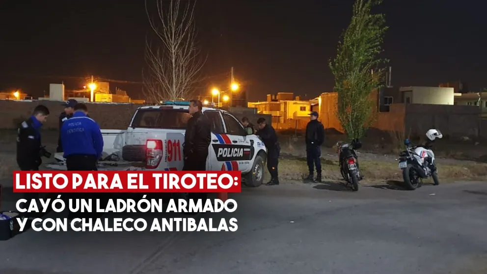 Detuvieron a un motochorro armado y con chaleco antibalas en Rivadavia