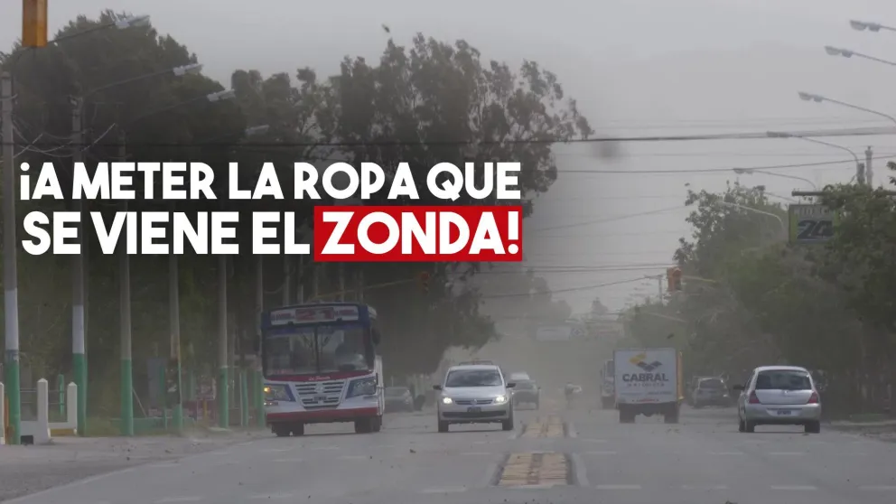 Emitieron un alerta por viento Zonda