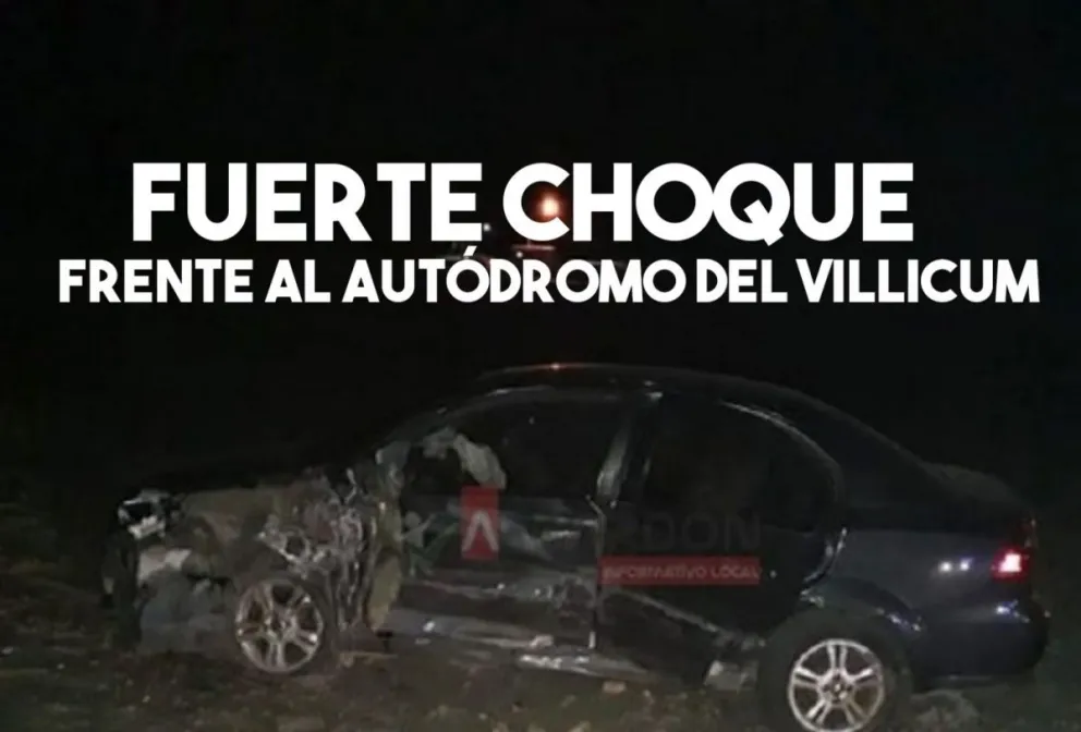 Dos autos chocaron frente al Autódromo el Villicum