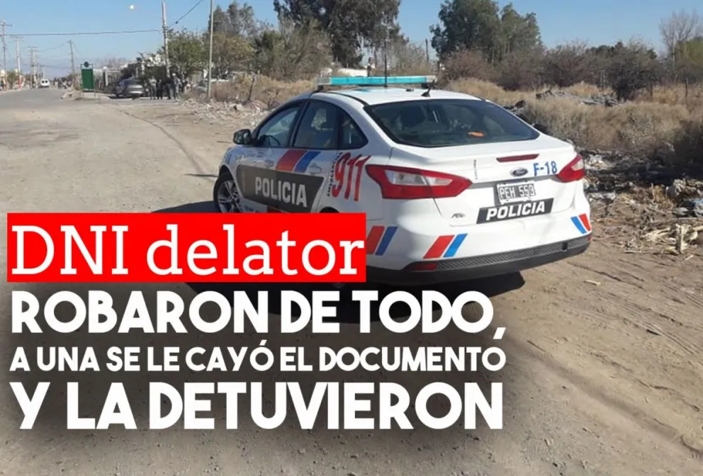 Robaron, a una de las delincuentes se le cayó el documento, un vecino lo halló e hizo la denuncia