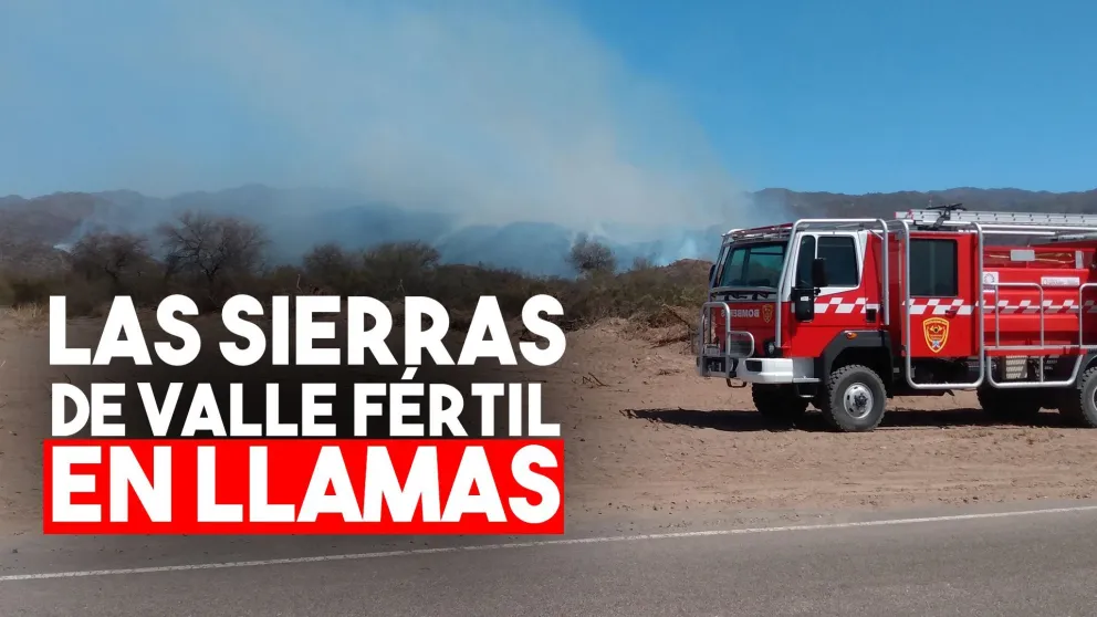 Nuevo incendio en Valle Fértil, esta vez al norte del departamento