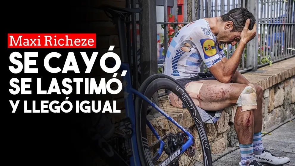 Maxi Richeze sufrió una dura caída en la vuelta a España
