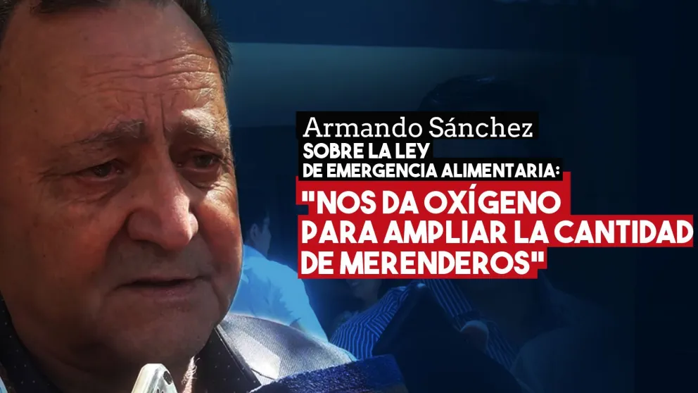Armando Sánchez sobre la ley de Emergencia Alimentaria: “Nos da oxígeno para ampliar la cantidad de merenderos”