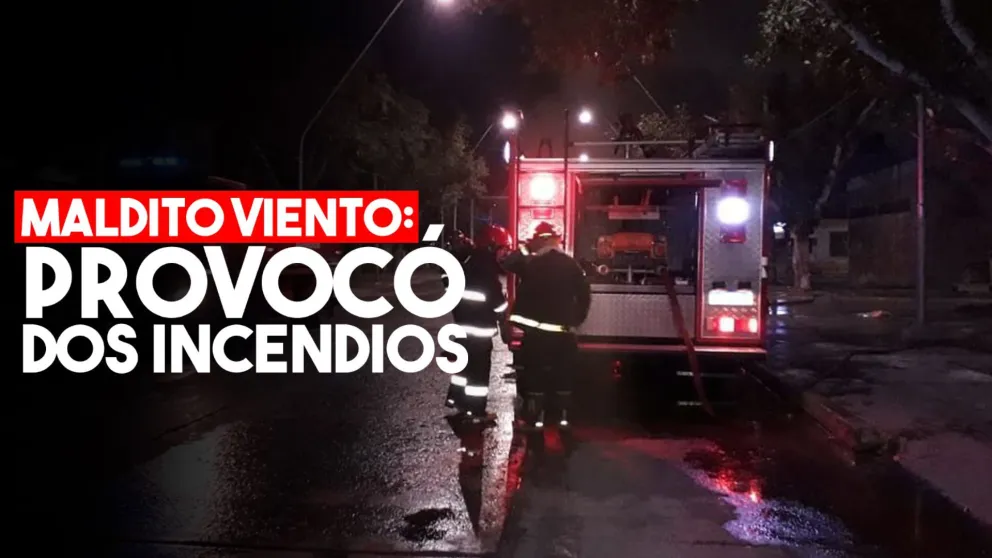 El viento provocó dos incendios