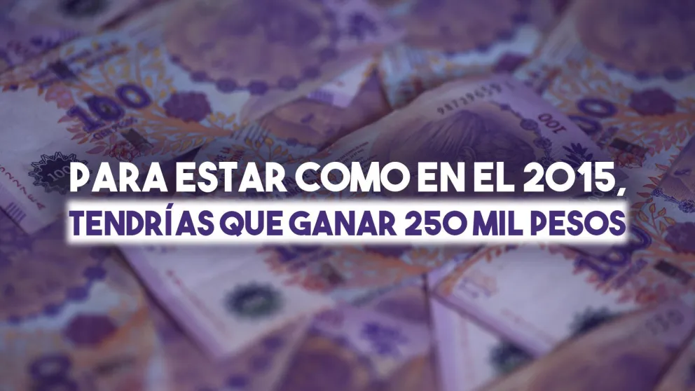 Calculan que para recuperar el poder adquisitivo de 2015, un trabajador debería recibir $250 mil