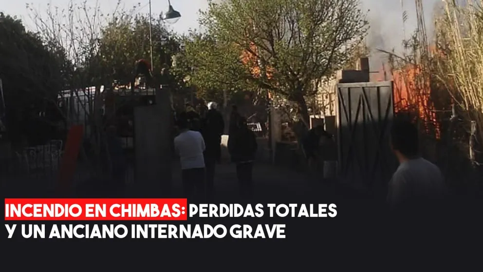 Incendio en Chimbas: perdidas totales en una vivienda
