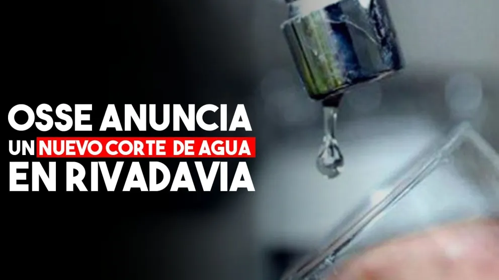 Nuevo corte de agua en el departamento de Rivadavia