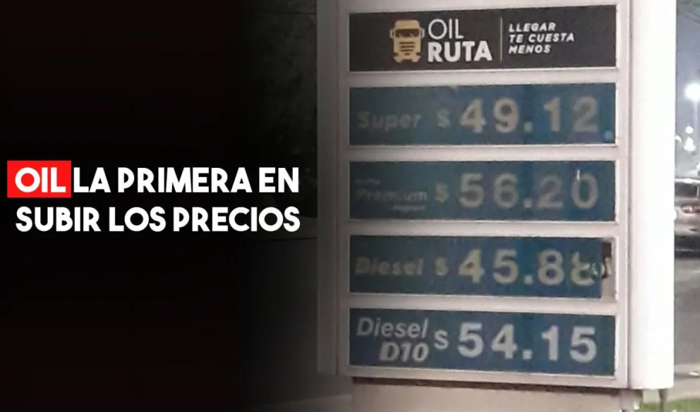 OIL la primera en subir el precio de la nafta