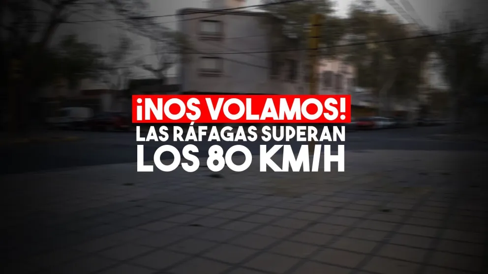 Las ráfagas de viento sur superaron los 80 km/h