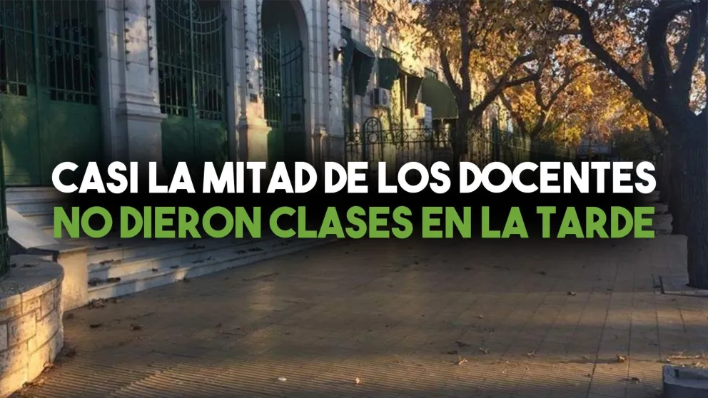 En la tarde, poco menos de la mitad de los docentes asistieron a clases
