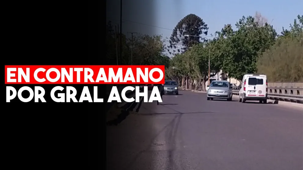 Una camioneta condujo en contra mano por plena Gral Acha