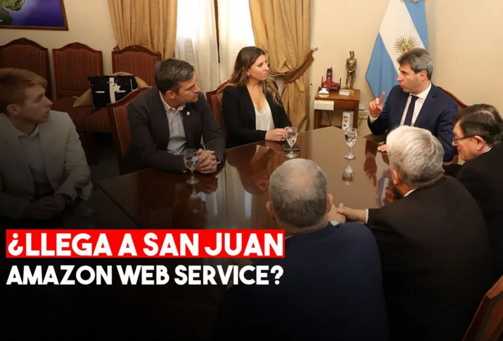 Uñac se reunió con directivos Amazon Web Service