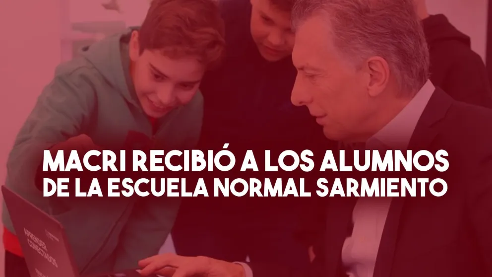 Macri recibió a los alumnos sanjuaninos que ganaron la Maratón de Robótica