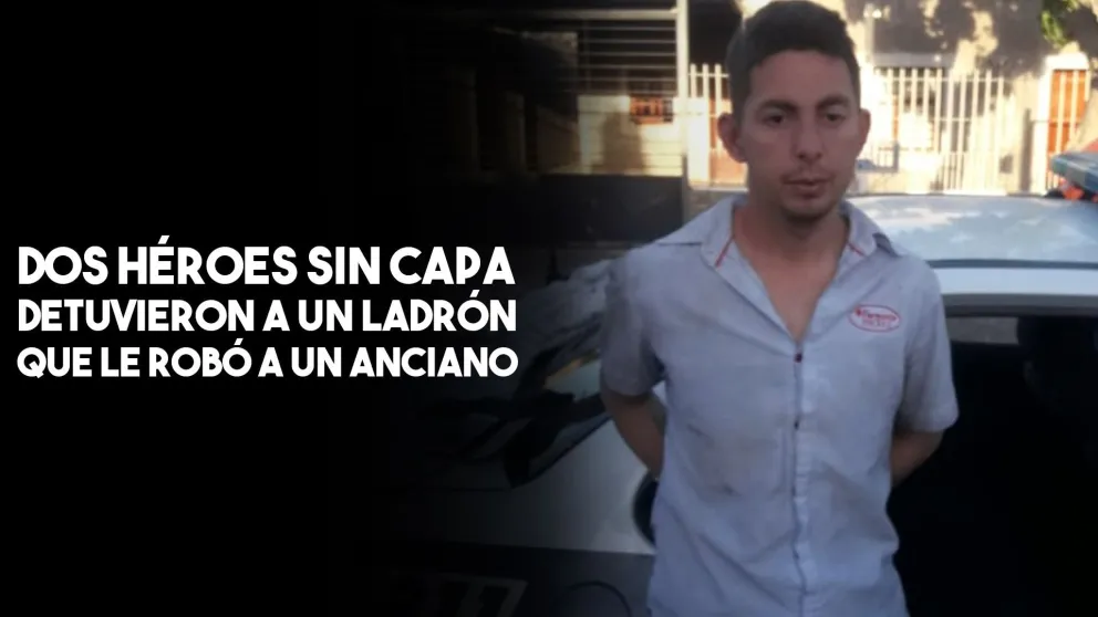 Robó un celular y una billetera pero fue detenido por dos hombres