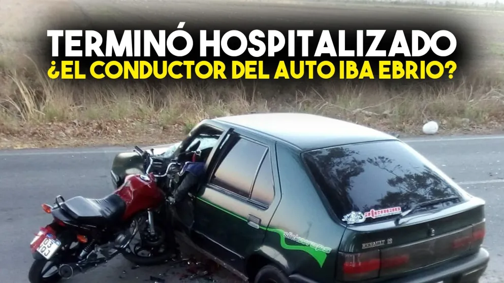 Un motociclista quedó grave tras chocar con un auto conducido por un hombre ¿ebrio?
