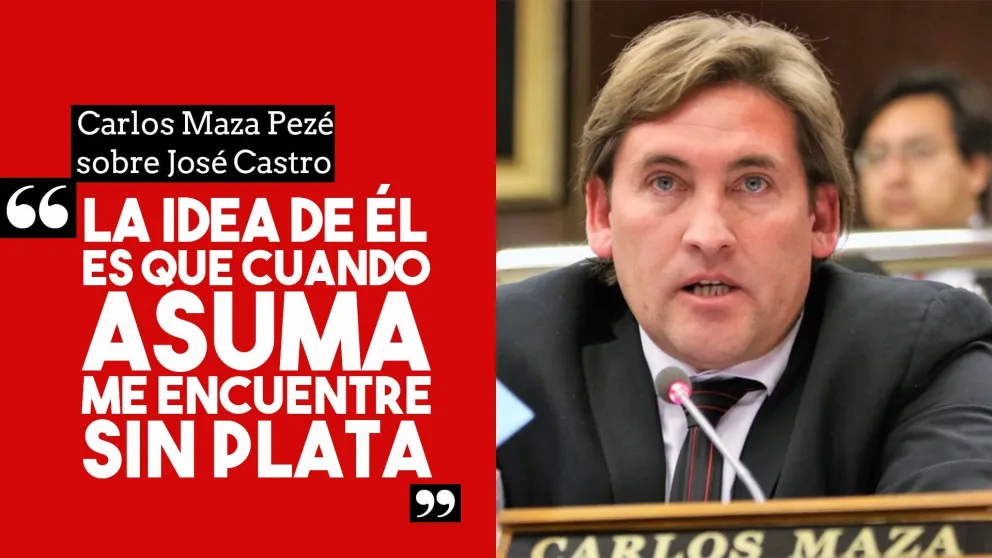Maza Pezé sobre Castro: "La idea de él es que cuando asuma me encuentre sin plata para afrontar gastos"