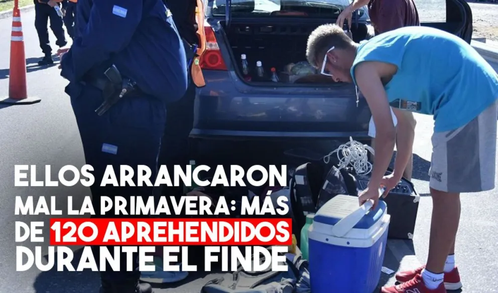 Más de 120  aprehendidos en el finde de Primavera
