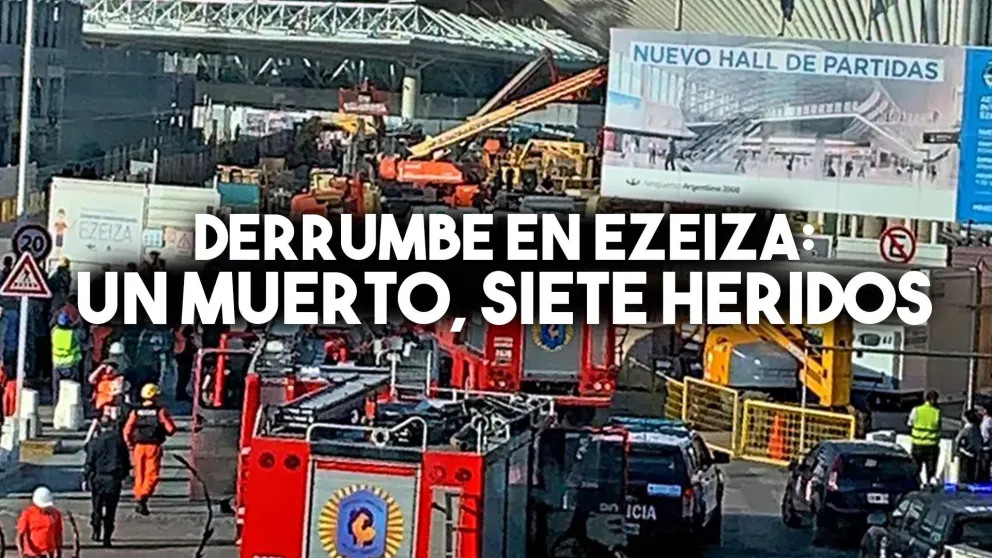 Un derrumbe en Ezeiza dejó un saldo de un muerto y heridos