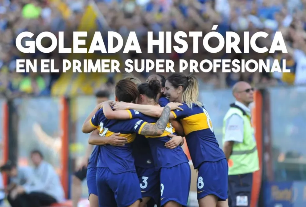 Boca goleó 5 a 0 en el primer superclásico profesional de fútbol femenino