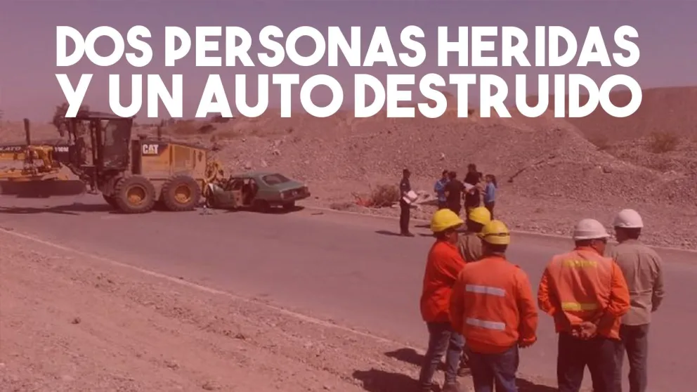 Los embistió una máquina de obras y terminaron hospitalizados