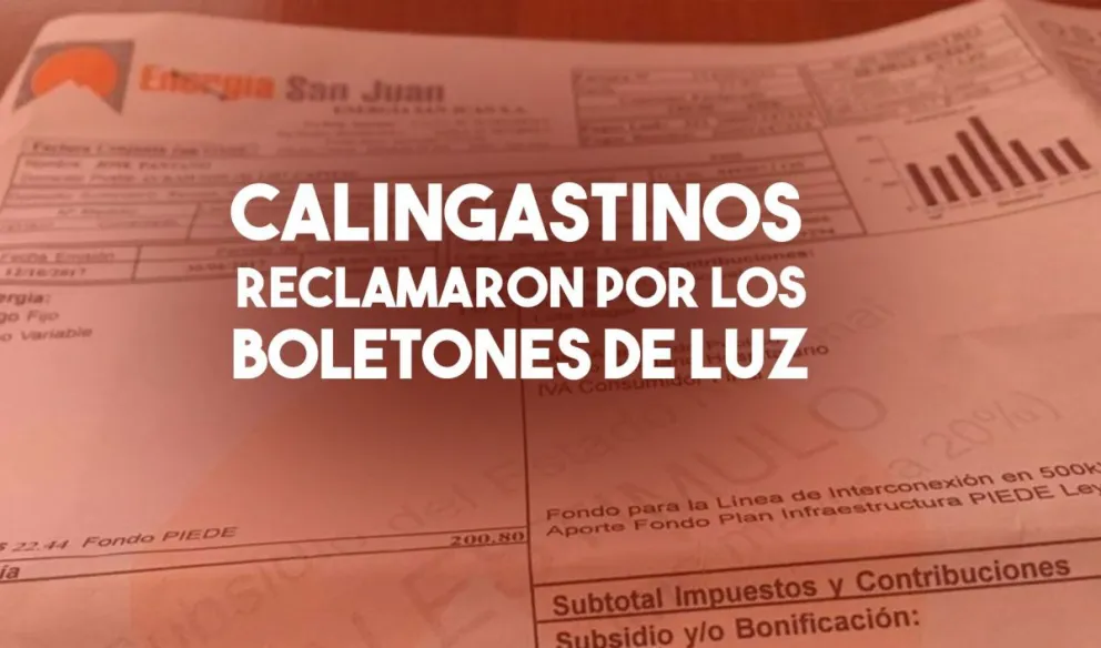 Calingastinos reclamaron por el excesivo aumento de la luz