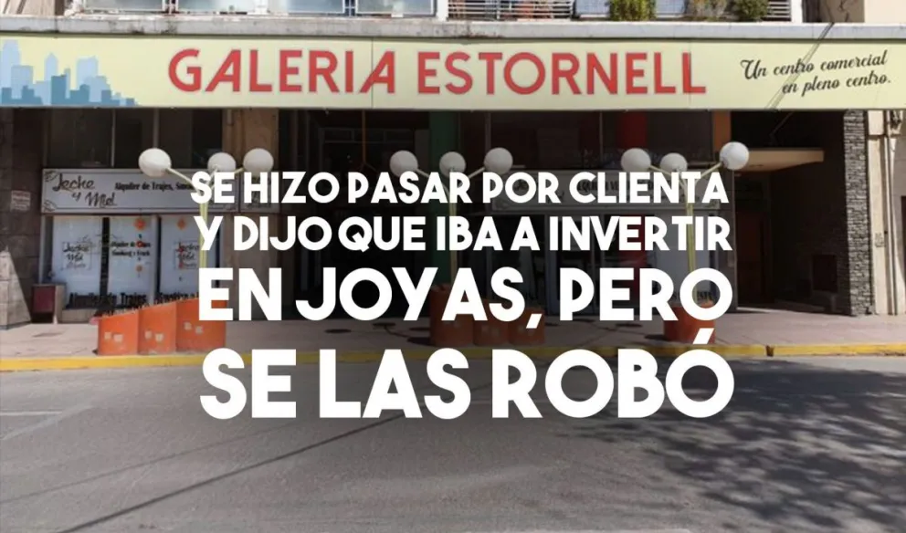 Se hizo pasar por clienta y robó una "plancha" de joyas