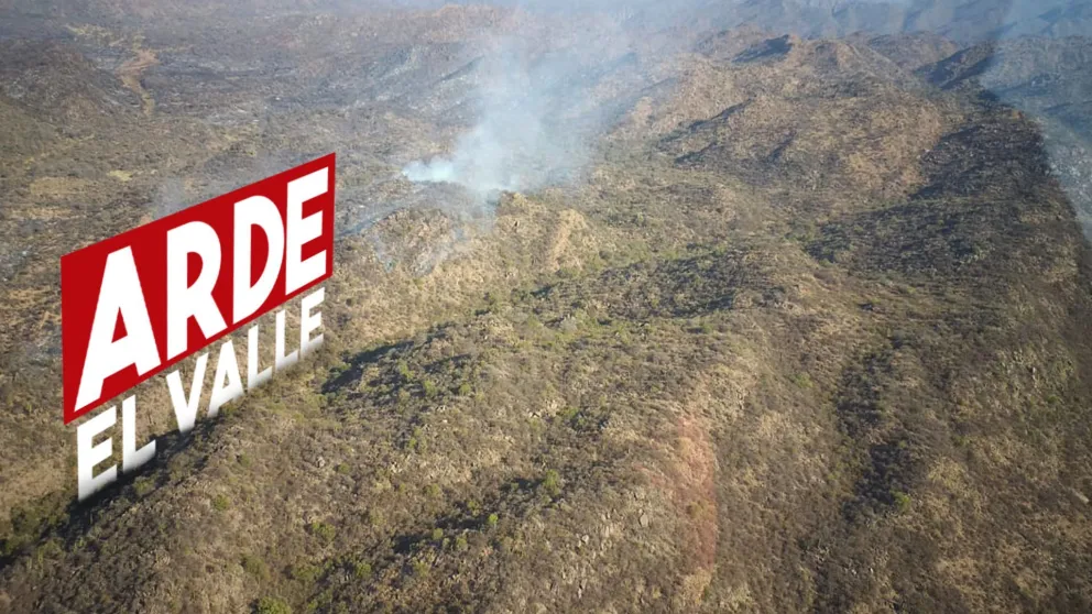 Las Sierras de Valle Fértil continúan ardiendo y reforzaron la zona sur