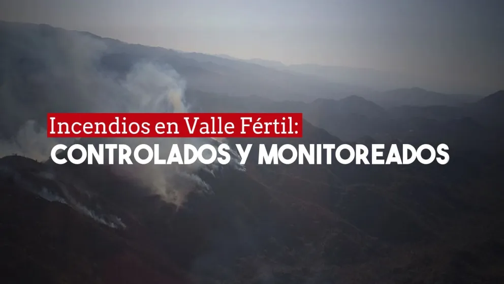 El Incendio en Los Bretes, Valle Fértil fue controlado y no hay peligro alguno