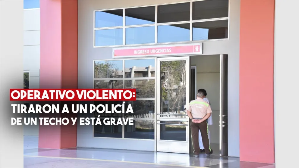 Un policía grave, luego de ser arrojado desde un techo en Chimbas