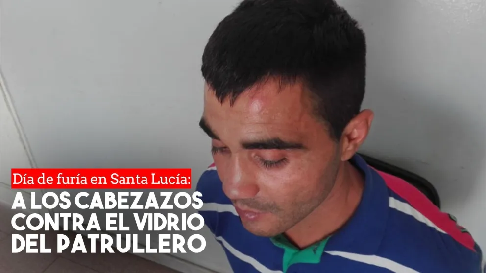 Lo detuvo la Policía y se quiso cortar el cuello con los vidrios del patrullero