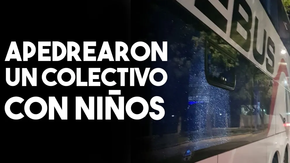 Vándalos atacaron a un colectivo que transportaba niños