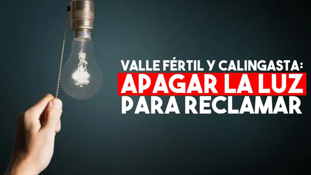 Vecinos de Valle Fértil y Calingasta apagarán nuevamente las luces