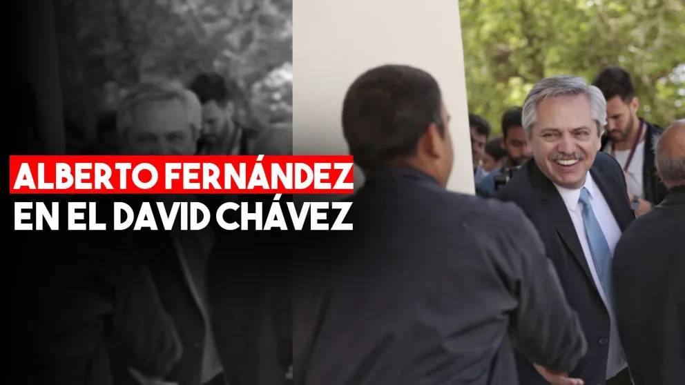 Llegó Alberto Fernández y habló con los vecinos del Asentamiento David Chávez
