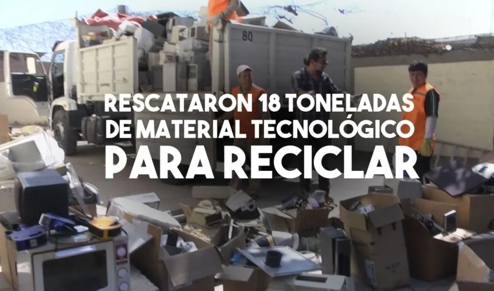El Central recolectó 18 toneladas de material tecnológico para reciclar