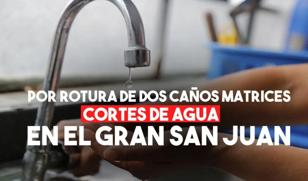 Por rotura de dos caños matrices zonas sin agua potable en la provincia