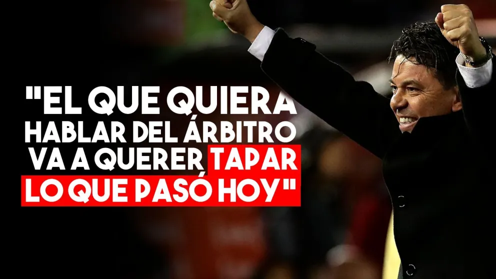 Marcelo Gallardo: “El que quiera hablar del árbitro va a querer tapar lo que pasó hoy”