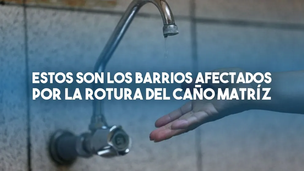 Por la rotura de un caño matríz, zonas de Capital y Santa Lucía están sin agua