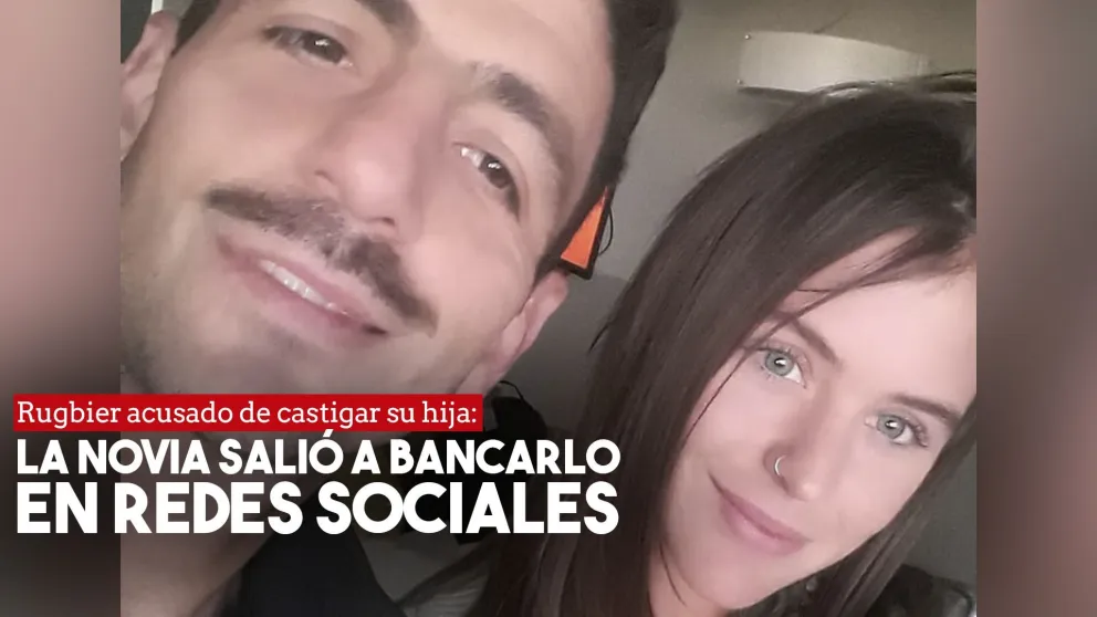La novia del rugbier violento salió a bancarlo en las redes