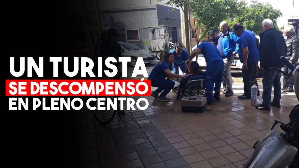 Un turista de Buenos Aires se descompensó en pleno centro