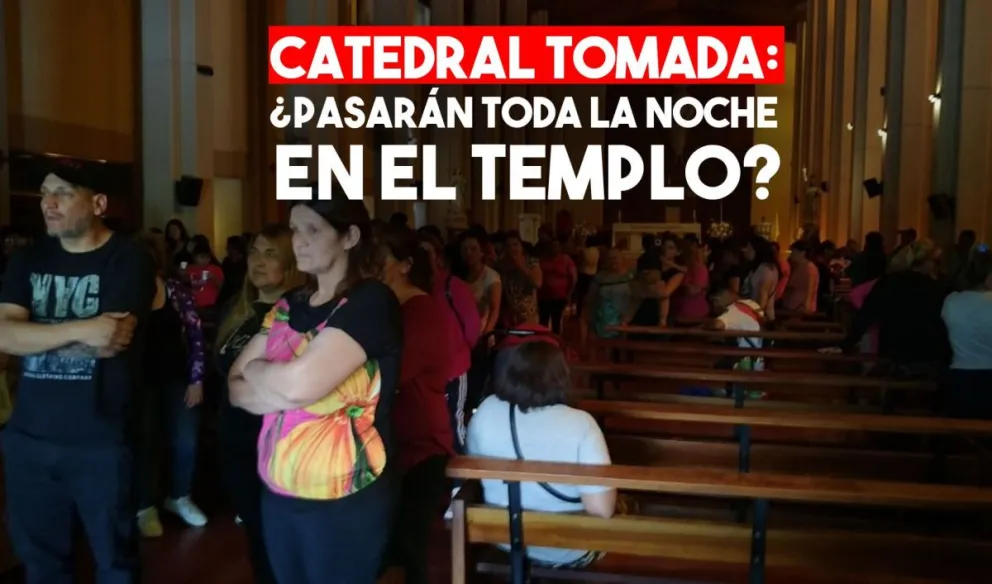 La Catedral sanjuanina sigue tomada por movimientos sociales