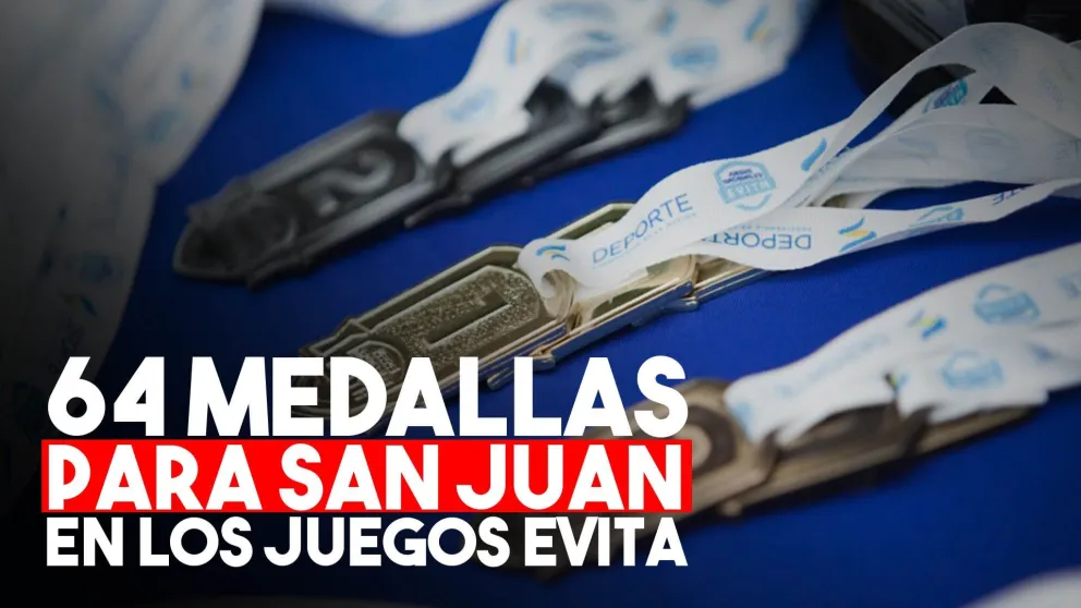 El medallero sanjuanino con la lista de las 64 medallas en los Juegos Evita