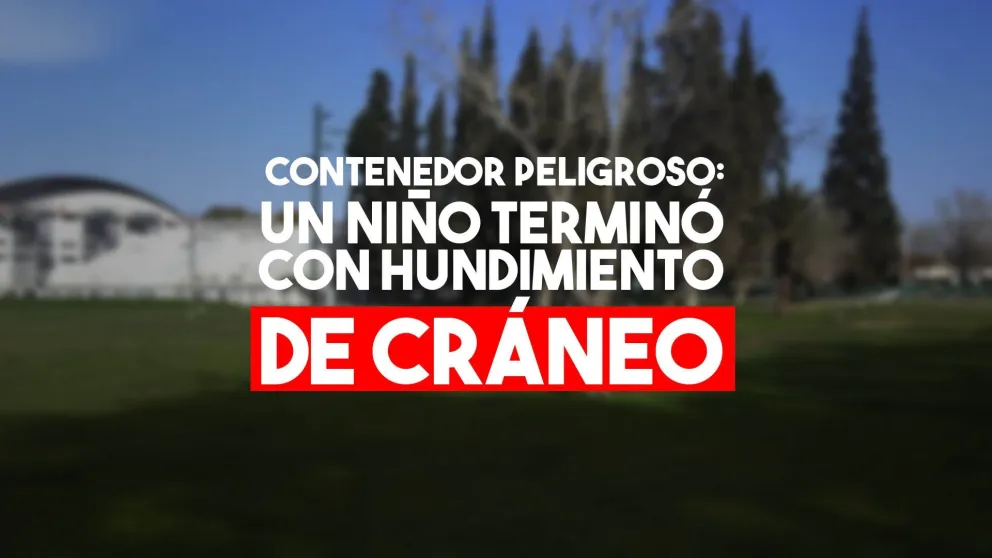 Un contenedor se dio vuelta y golpeó a un niño en el Parque de Mayo