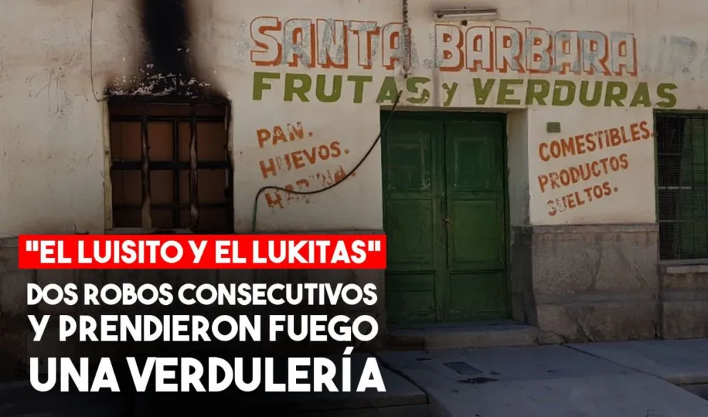 Menores prendieron fuego una verduleria y metieron dos robos consecutivos