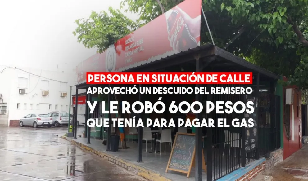 Aprovechó un descuido del remisero y le robó 600 pesos: terminó preso
