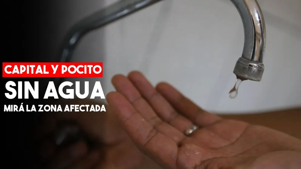 Corte de agua en Capital y Pocito