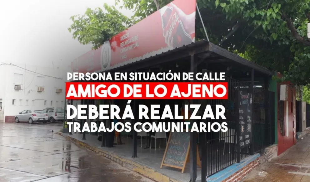 Trabajos comunitarios para la persona en situación de calle que le robó al remisero