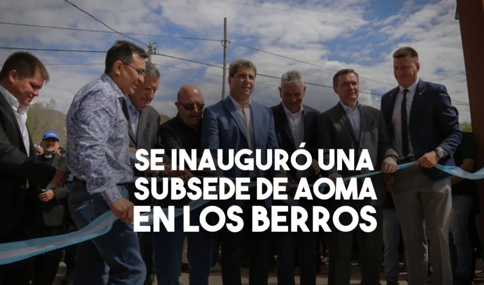 Sergio Uñac inauguró una subsede de AOMA en Los Berros