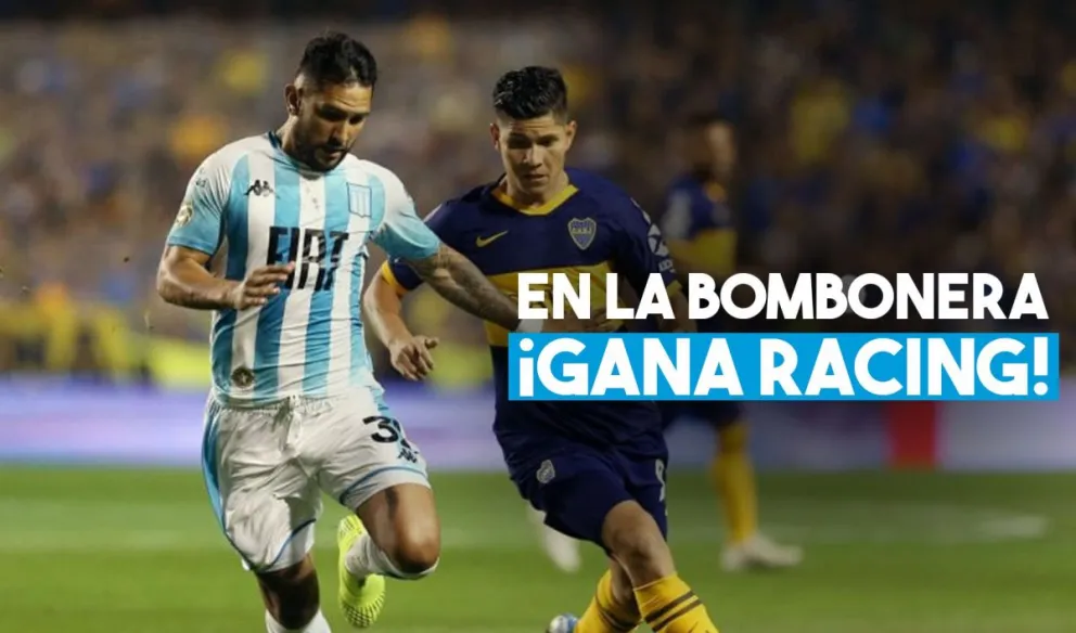 Racing le gana a Boca en La Bombonera