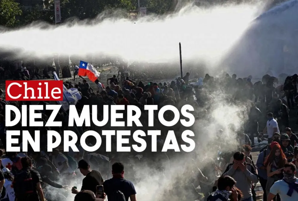 Al menos 10 muertos en protestas de Chile
